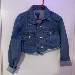 Cropped jean jacket